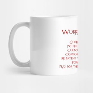 The Spiritual Works of Mercy Mug